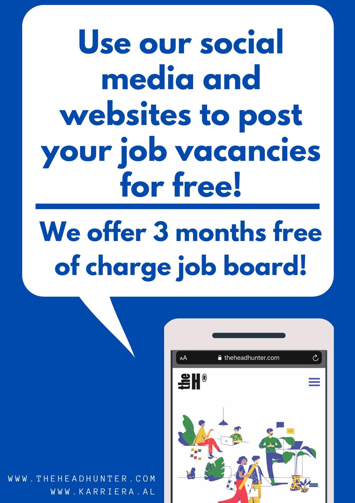 3 MONTH FREE OF CHARGE JOB BOARD